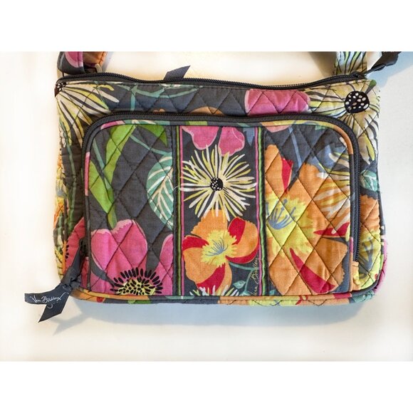 Vera Bradley Multicolor Floral Quilted Crossbody Bag 10" x 6 1/2" - Picture 2 of 7